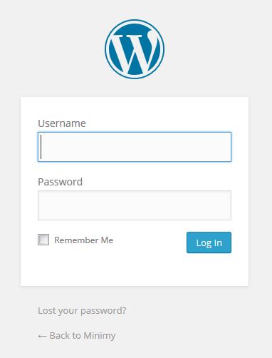 WordPress Login Form