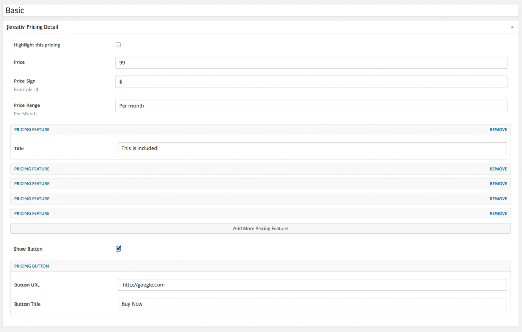 Pricing Post Type – Jegtheme Support & Documentation