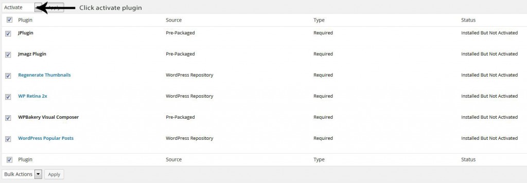Required Plugins – Jegtheme Support & Documentation