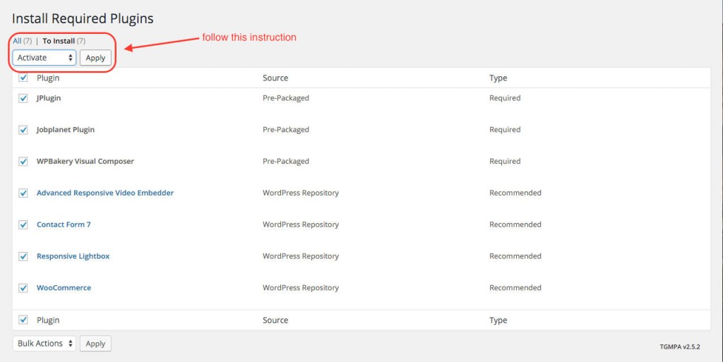Required Plugins – Jegtheme Support & Documentation