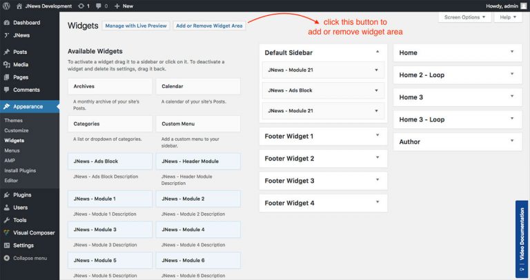 Widget – Jegtheme Support & Documentation