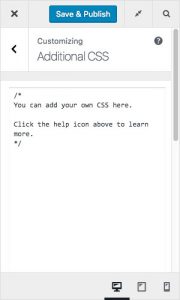 Additional CSS – Jegtheme Support & Documentation