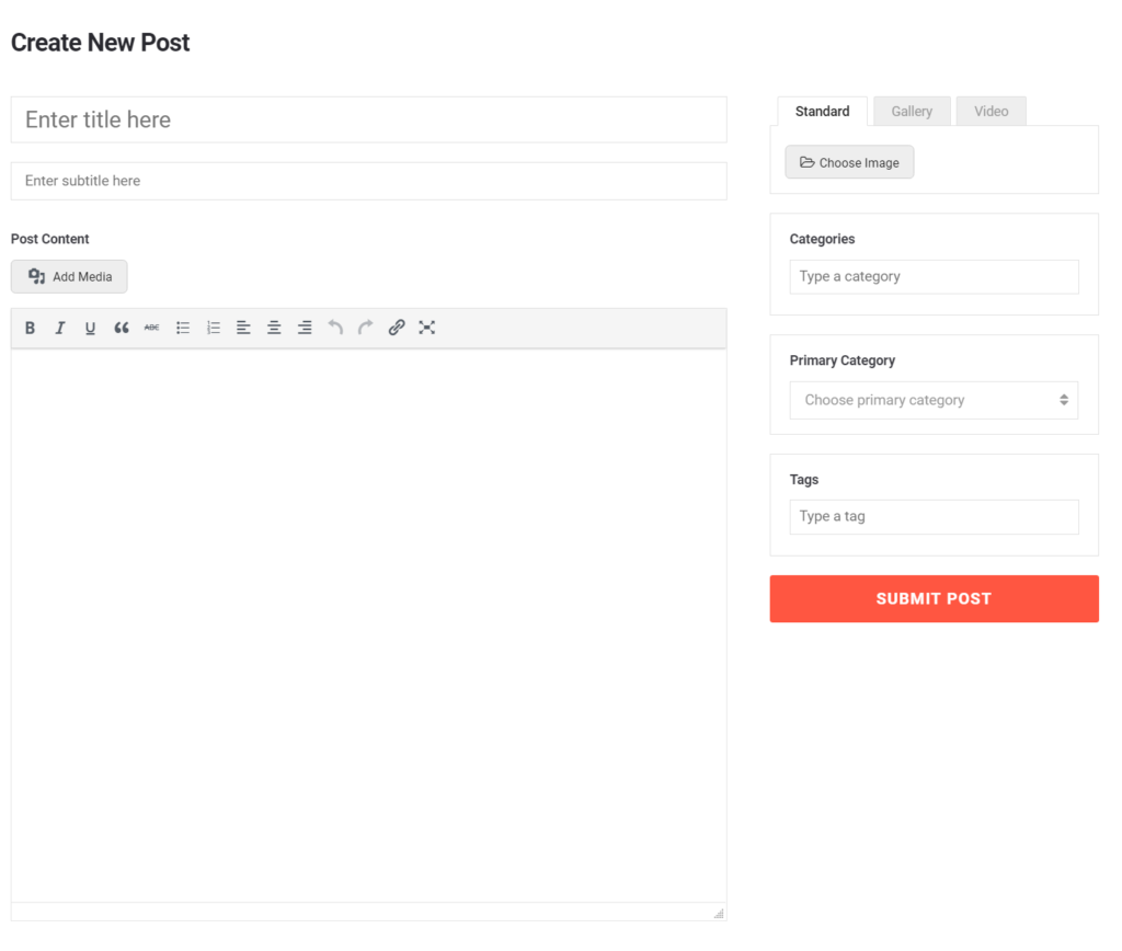 Frontend Submit – Jegtheme Support & Documentation