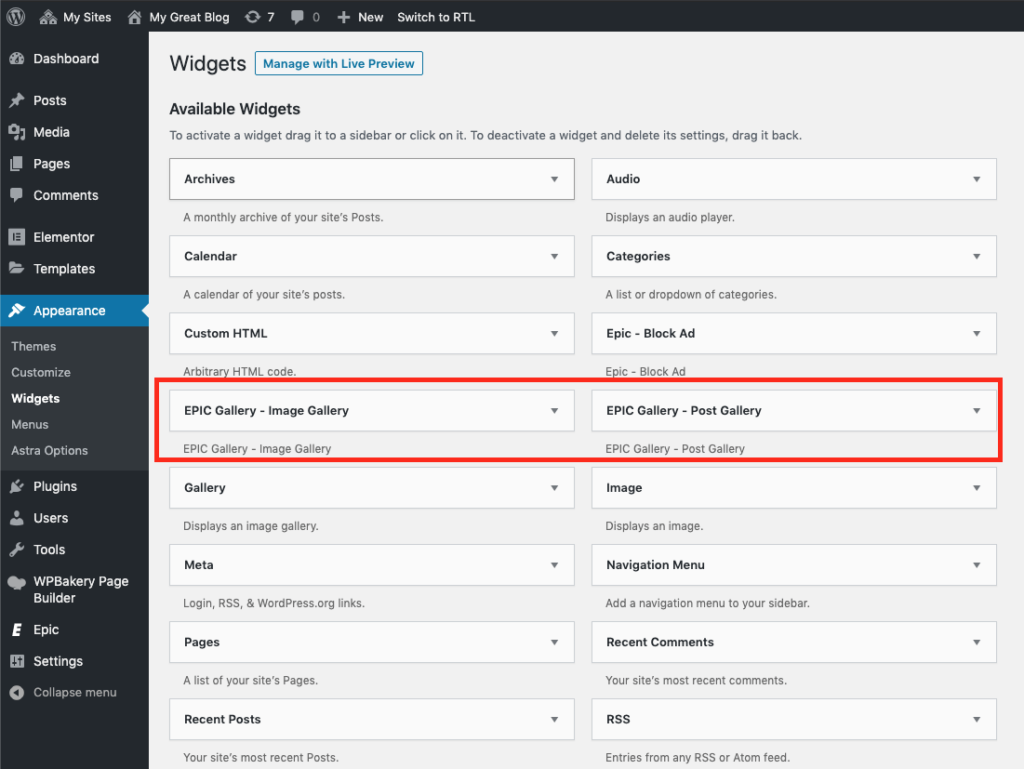 Epic Gallery Element – Jegtheme Support & Documentation
