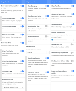 Single Post Option – Jegtheme Support & Documentation